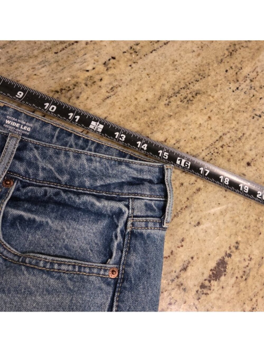 Old Navy Womens Jeans 8 Wide Leg Extra High Rise Mackenzie Blue 30x29" - Picture 3 of 14
